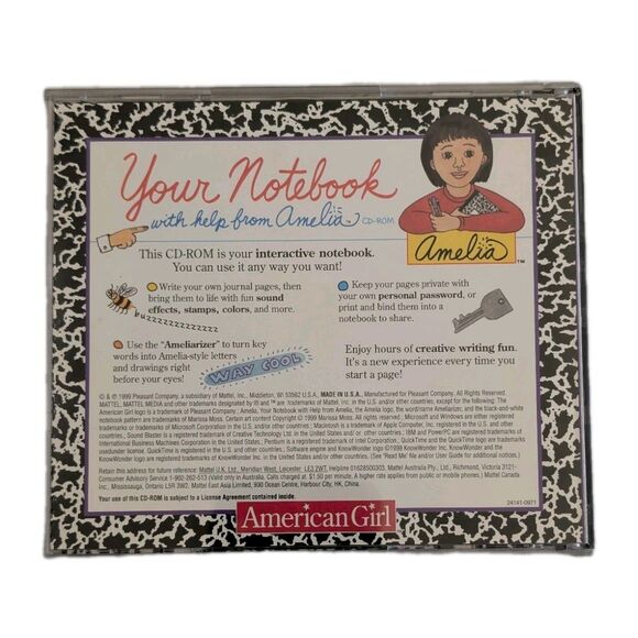 Vintage - American Girl Your Notebook With Help from Amelia | CD-ROM - Picture 2 of 4